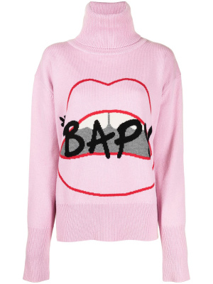 

X Markus Lupfer Lips roll-neck jumper, BAPY BY *A BATHING APE® X Markus Lupfer Lips roll-neck jumper