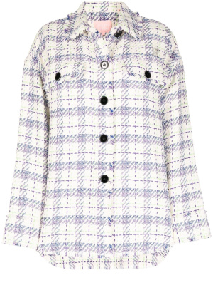

Oversize check shirt jacket, BAPY BY *A BATHING APE® Oversize check shirt jacket