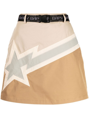 

Logo print-embellished A-line skirt, BAPY BY *A BATHING APE® Logo print-embellished A-line skirt