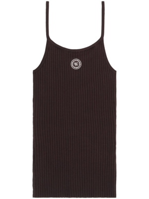 

Logo-patch ribbed tank top, Sporty & Rich Logo-patch ribbed tank top