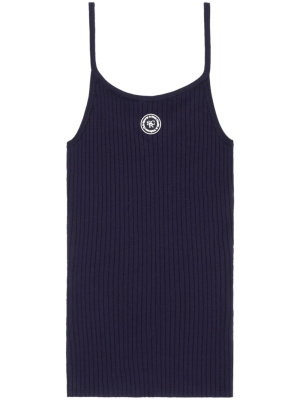 

Logo-patch ribbed tank top, Sporty & Rich Logo-patch ribbed tank top