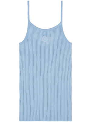 

Logo-patch ribbed tank top, Sporty & Rich Logo-patch ribbed tank top