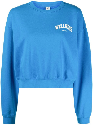 

Graphic-print cropped sweatshirt, Sporty & Rich Graphic-print cropped sweatshirt