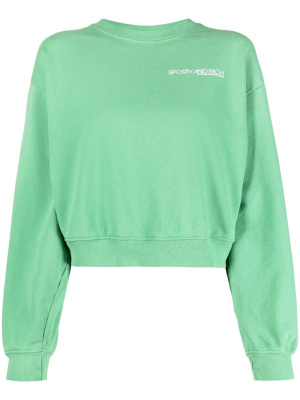 

Logo-print long-sleeve sweatshirt, Sporty & Rich Logo-print long-sleeve sweatshirt