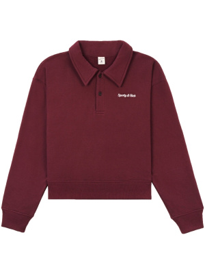 

Embroidered-logo long-sleeve polo shirt, Sporty & Rich Embroidered-logo long-sleeve polo shirt