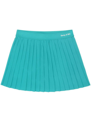 

Logo-print pleated tennis skirt, Sporty & Rich Logo-print pleated tennis skirt