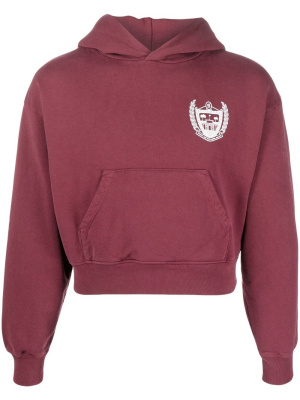 

Logo-print cotton hoodie, Sporty & Rich Logo-print cotton hoodie