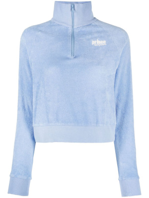 

Terry-cloth high-neck sweatshirt, Sporty & Rich Terry-cloth high-neck sweatshirt