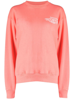 

Embroidered-logo jersey-fleece jumper, Sporty & Rich Embroidered-logo jersey-fleece jumper