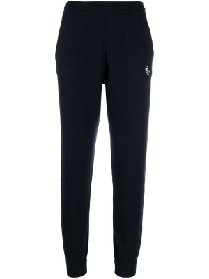 

Embroidered-logo cashmere track pants, Sporty & Rich Embroidered-logo cashmere track pants