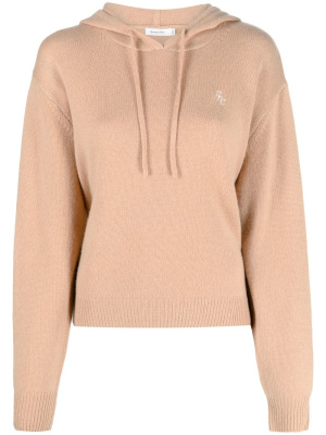 

Fine knit drawstring hoodie, Sporty & Rich Fine knit drawstring hoodie
