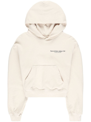 

Logo-print cotton hoodie, Sporty & Rich Logo-print cotton hoodie