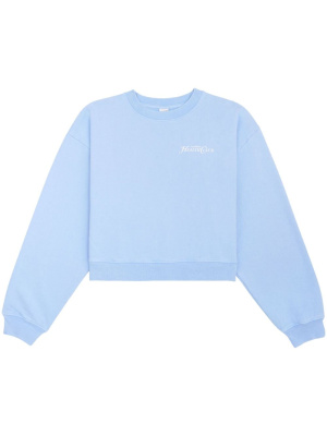 

Rizzoli cropped logo-print sweatshirt, Sporty & Rich Rizzoli cropped logo-print sweatshirt