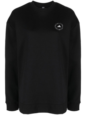 

Logo-print crew neck sweatshirt, Adidas by Stella McCartney Logo-print crew neck sweatshirt