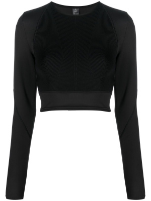 

Contrasting ribbed-knit crop top, Adidas by Stella McCartney Contrasting ribbed-knit crop top