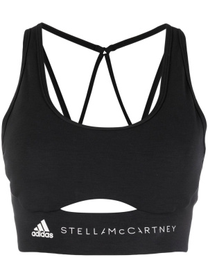

Logo-print bralette top, Adidas by Stella McCartney Logo-print bralette top