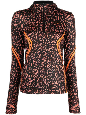 

Graphic-print recycled polyester hoodie, Adidas by Stella McCartney Graphic-print recycled polyester hoodie