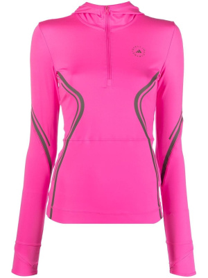 

Zipped logo long-sleeve top, Adidas by Stella McCartney Zipped logo long-sleeve top