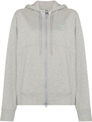 

Logo-print zip-up hoodie, Adidas by Stella McCartney Logo-print zip-up hoodie