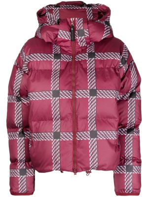 

Checked puffer jacket, Adidas by Stella McCartney Checked puffer jacket