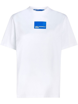 

Logo-print organic cotton T-shirt, Karl Lagerfeld Jeans Logo-print organic cotton T-shirt