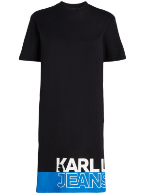 

Logo-print organic-cotton dress, Karl Lagerfeld Jeans Logo-print organic-cotton dress