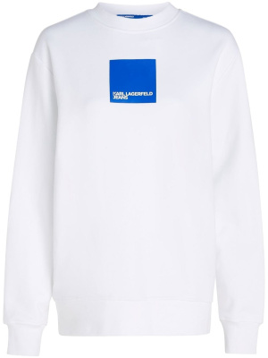 

Logo-print organic cotton sweatshirt, Karl Lagerfeld Jeans Logo-print organic cotton sweatshirt