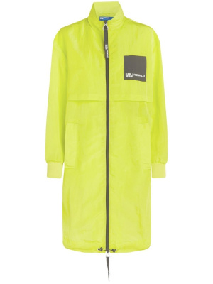 

Oversized logo-patch coat, Karl Lagerfeld Jeans Oversized logo-patch coat