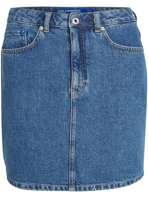 

Graphic-print denim mini skirt, Karl Lagerfeld Jeans Graphic-print denim mini skirt
