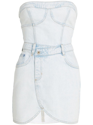 

Bustier-style denim minidress, Karl Lagerfeld Jeans Bustier-style denim minidress