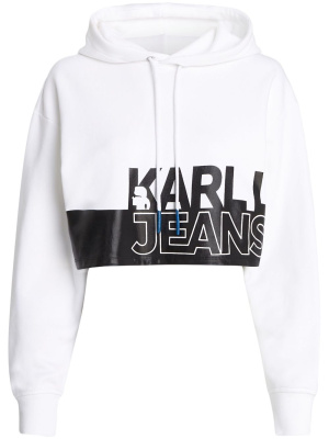 

Logo-print cropped hoodie, Karl Lagerfeld Jeans Logo-print cropped hoodie