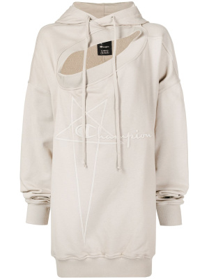 

Logo-print hoodie, Rick Owens X Champion Logo-print hoodie