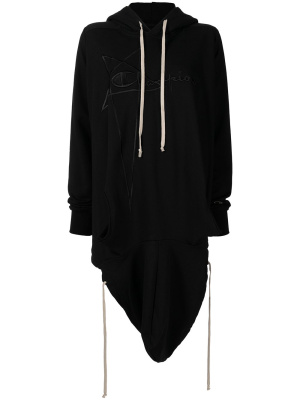 

Embroidered-logo hoodie, Rick Owens X Champion Embroidered-logo hoodie