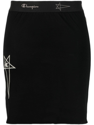 

Elasticated logo-waistband skirt, Rick Owens X Champion Elasticated logo-waistband skirt