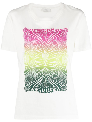 

Graphic-print short-sleeve T-shirt, SANDRO Graphic-print short-sleeve T-shirt