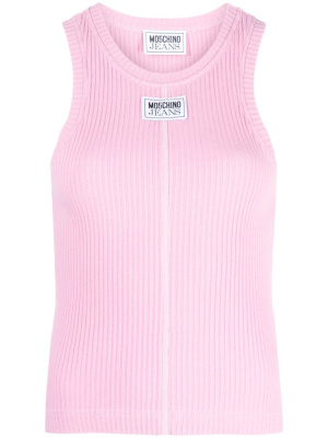 

Ribbed cotton tank top, MOSCHINO JEANS Ribbed cotton tank top