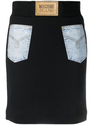 

Logo-patch cotton skirt, MOSCHINO JEANS Logo-patch cotton skirt