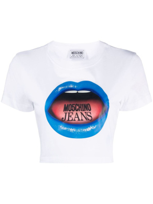 

Graphic-print cropped T-shirt, MOSCHINO JEANS Graphic-print cropped T-shirt