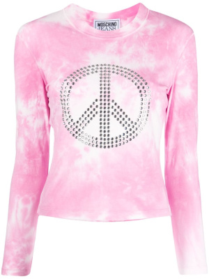 

Tie-die print cotton T-shirt, MOSCHINO JEANS Tie-die print cotton T-shirt