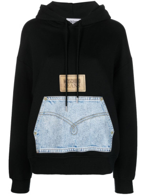 

Logo-patch cotton hoodie, MOSCHINO JEANS Logo-patch cotton hoodie