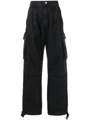 

High-waisted denim cargo pants, MOSCHINO JEANS High-waisted denim cargo pants