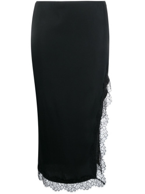

Lace-trim slip skirt, MOSCHINO JEANS Lace-trim slip skirt