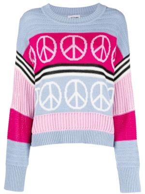 

Peace-sign intarsia knit jumper, MOSCHINO JEANS Peace-sign intarsia knit jumper