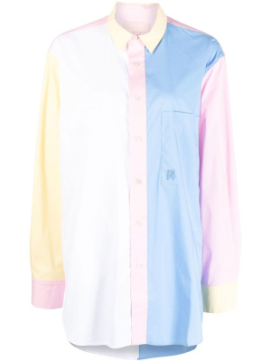 

Colour-block long-length shirt, BAPY BY *A BATHING APE® Colour-block long-length shirt