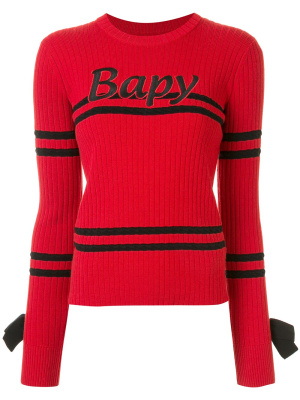 

Striped rib knit top, BAPY BY *A BATHING APE® Striped rib knit top