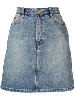 

Washed denim skirt, BAPY BY *A BATHING APE® Washed denim skirt