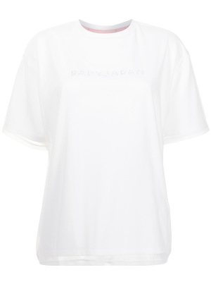 

Logo-studded tulle T-shirt, BAPY BY *A BATHING APE® Logo-studded tulle T-shirt