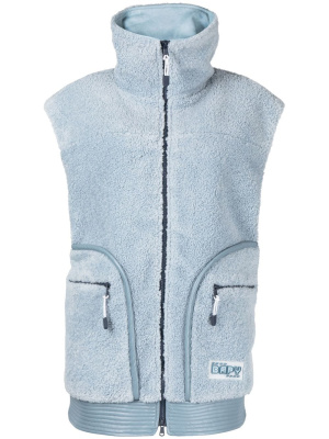 

Faux-fur logo-patch gilet, BAPY BY *A BATHING APE® Faux-fur logo-patch gilet