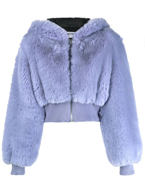 

Faux-fur bomber jacket, MOSCHINO JEANS Faux-fur bomber jacket