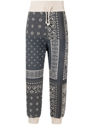 

Paisley-patchwork tapered sweatpants, Kapital Paisley-patchwork tapered sweatpants